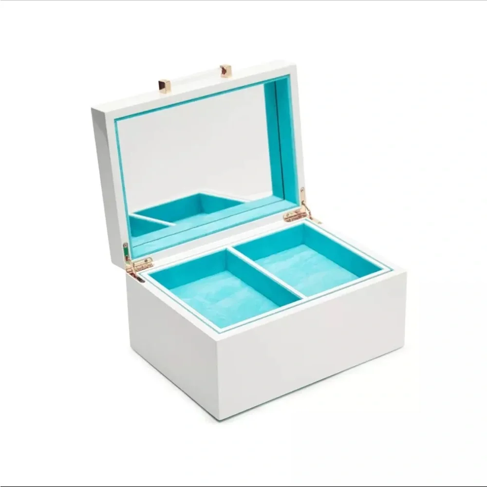 White Storage Box with Handle - Picture 3 of 4